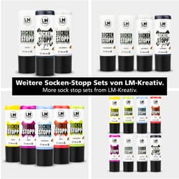 LM-Kreativ Sock Stop Liquid - antislip textielverf - 90 ml - roze — thumbnail 2