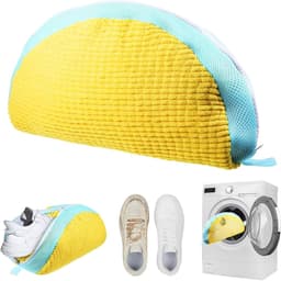 Schoenwaszak voor wasmachine - Ideaal voor sneakers, sportschoenen en wandelschoenen - Geel en duurzaam — thumbnail 1