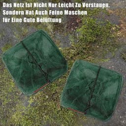 Viskuilen Set - Visnet Korf - Vis Vangen - Dubbele Ingangen - 46 x 22 x 22 cm - Groen — thumbnail 4