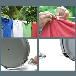Verstelbare Waslijn - Intrekbaar Droogrek - Kleding Drogen - Ponsvrij en Stevig - 15m - Meerkleurig — thumbnail 4