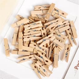 Houten Knijpers - Kleine Klemmen - Foto's Ophangen - Antislip Ontwerp - 200 Stuks - Mix — thumbnail 2