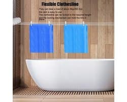 SnelShoppen - Uittrekbare Waslijn voor Binnen en Buiten, 4 Draad Retractable Kledinglijn, Ruimtebesparend voor Badkamer, Balkon, Terras