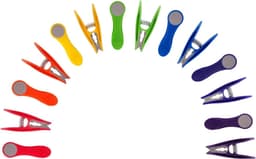 Regenboog Wasknijpers - Kunststof met Roestvrijstalen Veren - Softgrip Handvat - Duurzaam - Voor Fijne Was — thumbnail 2