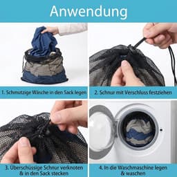 Waszakken 70 x 90 cm, fijnmazig wasnet met trekkoord voor beddengoed, knuffels en kleding, herbruikbaar en duurzaam — thumbnail 2