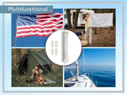 SnelShoppen - PHENO FLAGS 15 m Fahnenseil voor Fahnenmast met Haakjes - Duurzaam Vlaggenkoord voor Buitengebruik - Weerbestendig en Stevig — thumbnail 5