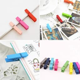 Goodivery ® Creatieve Mini Houten Wasknijpers Set voor Decoratie en Fotoweergave — thumbnail 2