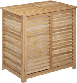 5Five® Sicela Bamboe Wasmand met 2 vakken - 110 liter - Bruin — thumbnail 1
