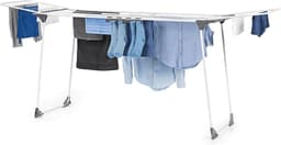 Ruimtebesparend XXL Vleugeldroogrek met Wielen tot 260 cm - 25 Meter Drooglengte voor 2-3 Wasbeurten — thumbnail 1