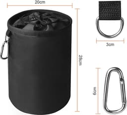 Ibenzoa® Ruime Waterdichte Opslagtas voor Wasknijpers met Trekkoordsluiting en Multifunctionele Haak — thumbnail 3