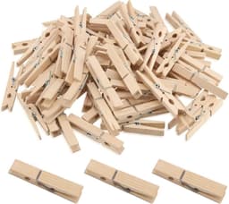 Kleine Wasknijpers - 150 Stuks Houten Klemmen voor Foto's en Knutselen — thumbnail 1