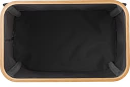 wasbox met deksel - 105 l - bamboe - polyester - opvouwbaar - badkamer — thumbnail 2