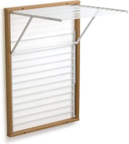 Arredamenti Italia Koral Ciliegio - Houten Handdoekrek - Inklapbaar Wanddroogrek - 13m Drooglengte — thumbnail 5