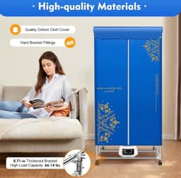 Elektrische Wasdroger - Smart Droogrek - Hangende Kleding Droger - Droger Voor Kledingkast - Warme Lucht Droger — thumbnail 3