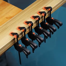 6 stuks 10 cm houtbewerkingsklemmen grip klemmen, snelgreep en snelspanner, bediening met één hand voor het rachet bar klem voor hout snel — thumbnail 3