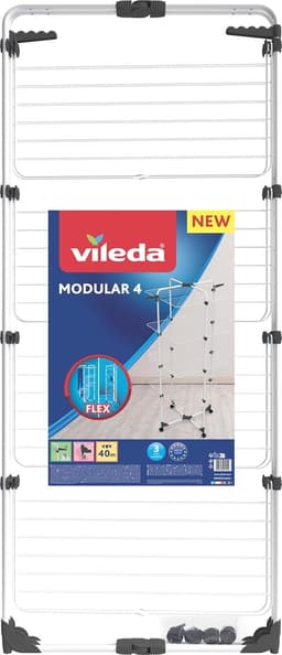 Modulair Droogrek met 4 Niveaus, Inklapbaar en Gemakkelijk te Verplaatsen voor Binnen en Buiten — thumbnail 3