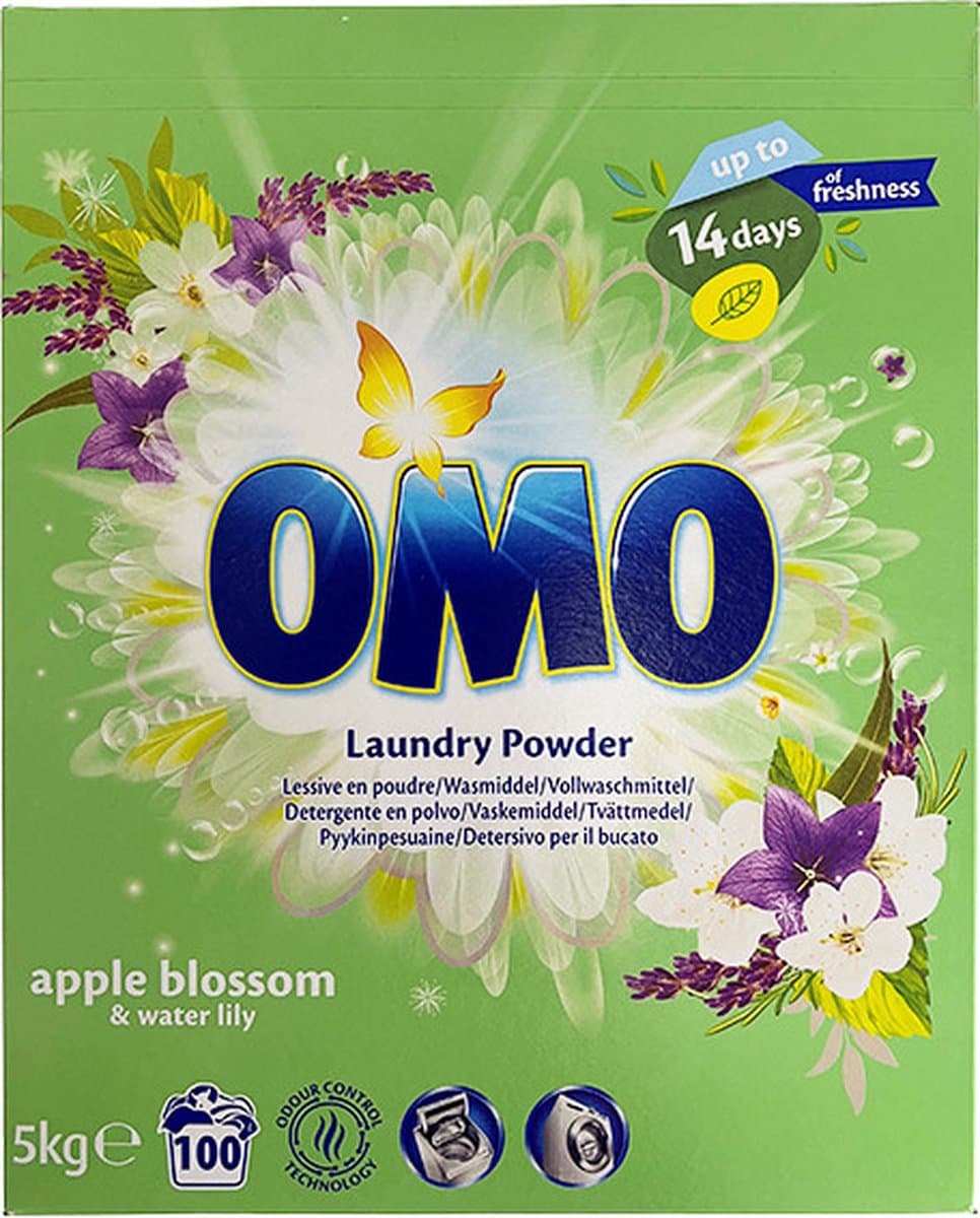 Omo Waspoeder Apple Blossom & Water Lily - 100sc - 5kg — afbeelding 1