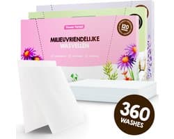 Proefpakket Wasstrips ECO 360 Wasbeurten in 3 Geuren Milieuvriendelijke Wasmiddeldoekjes Wasvellen Wasmiddel Voordeelverpakking incl. wasverzachter wasdoekje
