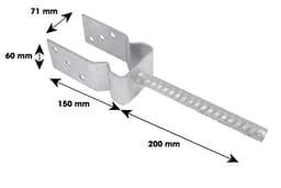 Wovar Instortanker voor 7 x 7 cm palen met Ril | Per Stuk — thumbnail 2