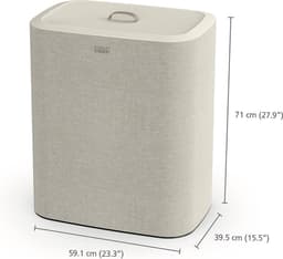 Dubbele Wasmand - Wasmand 2 Vakken - Laundry Bag - 90L — thumbnail 2