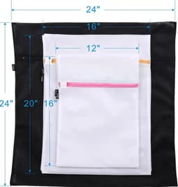 Igoods Waszakken - Wasnetten - Set van 5 - Transparant - Polyester - Laundry Bag - Wasgoed — thumbnail 5