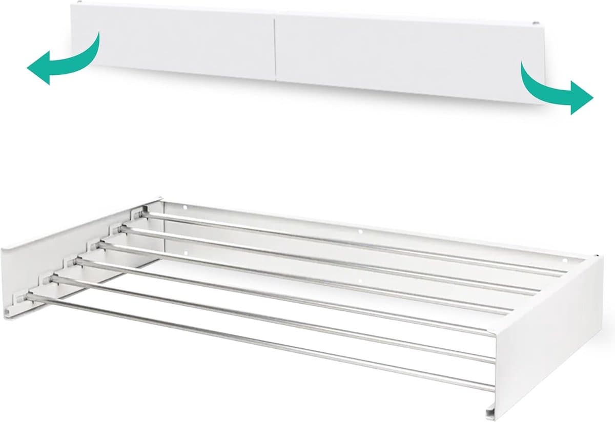 Equivera Wanddroogrek - Wanddroogrek Inklapbaar - Droogrek - Wand Droogrek - Wasrek Hangend - Schuifbaar — afbeelding 1