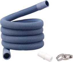 Wasmachine slang- Verlengslang-Universeel-afvoerslang verlengset - Geschikt voor wasmachine vaatwasser - Universeel-1 verlengadapter en 2 slangklemmen-2 meter-afvoerslang voor wasmachine — thumbnail 1