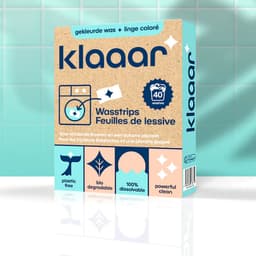 Klaaar Wasstrips Gekleurde Was – Wasmiddeldoekjes zonder Plastic - Laundry Strips 40 Strips — thumbnail 1