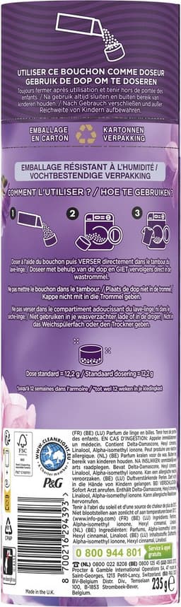 Lenor Geurbooster Voor Je Was - Bloemen boeket - Wasparfum - Voordeelverpakking 6 x 235g — thumbnail 3
