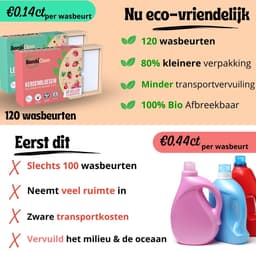 BambiClean Wasstrips Voordeelverpakking - 240 wasbeurten - Milieuvriendelijke Wasmiddeldoekjes - Wasmiddel Strips Proefpakket — thumbnail 4