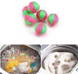 Set van 6 pluisballen - Voor in de wasmachine - Verwijderd haar en pluisjes — thumbnail 1