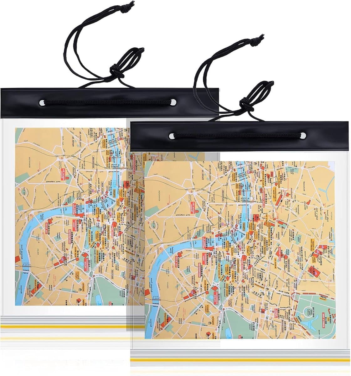Waterdichte Map Case Clear Kaarthouder Waterdichte Wandelen A4 Kaart Cover Wandelen Plastic Kaart Pouch Militaire Transparant Voor Wandelen Wandelen Camping PVC 31 X 28 Cm — afbeelding 1
