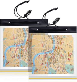 Waterdichte Map Case Clear Kaarthouder Waterdichte Wandelen A4 Kaart Cover Wandelen Plastic Kaart Pouch Militaire Transparant Voor Wandelen Wandelen Camping PVC 31 X 28 Cm — thumbnail 1