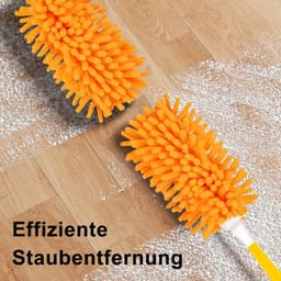 8 stuks wasbare stofvegers, stofvegers met handgreep en waszak, stofmagneet navulling voor Swiffer huishoudhulp, 360° heavy duty stofwisser voor nat- en droogreiniging — thumbnail 2