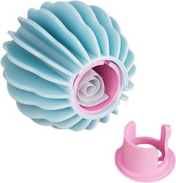 Wasballen - 1 wasbal + 50 kleurabsorberende doekjes - Ecologische wasbal - duurzaam - Wasballen - Pluizenfilter - Anti-klit - Wasmachine schrobben ballen - wasballen - blauw - wasmachine reiniger - wasmachine — thumbnail 2