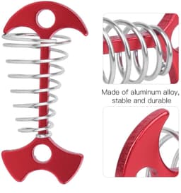 Dailygoods- Grondankers 4-delig - Spiraalvormig - Multifunctionele Tentaccessoires - Geschikt voor Houten Platforms - Aluminiumlegering/Roestvrij Staal - 7.7x3.6cm - Tentpalen — thumbnail 4