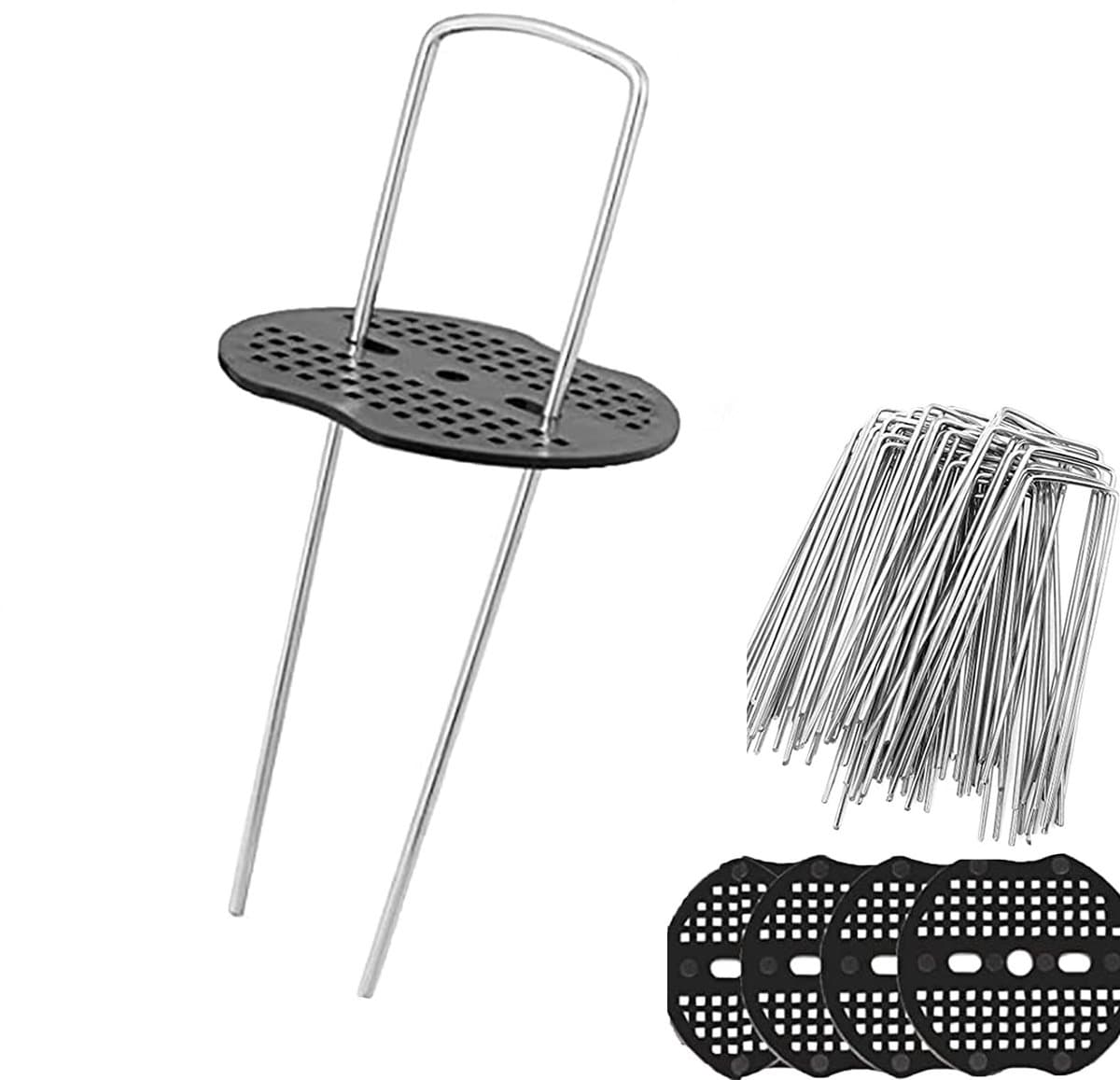 Dailygoods - 50 Stuks Roestvrij Stalen Grondankers met Bufferschijven — afbeelding 1