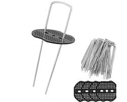 Dailygoods - 50 Stuks Roestvrij Stalen Grondankers met Bufferschijven