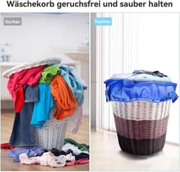 VHV - Waszak Set van 2 - Opvouwbare Waszakken 50 x 60 cm met Trekkoord - Blauw voor Reizen en Studentenkamer — thumbnail 4