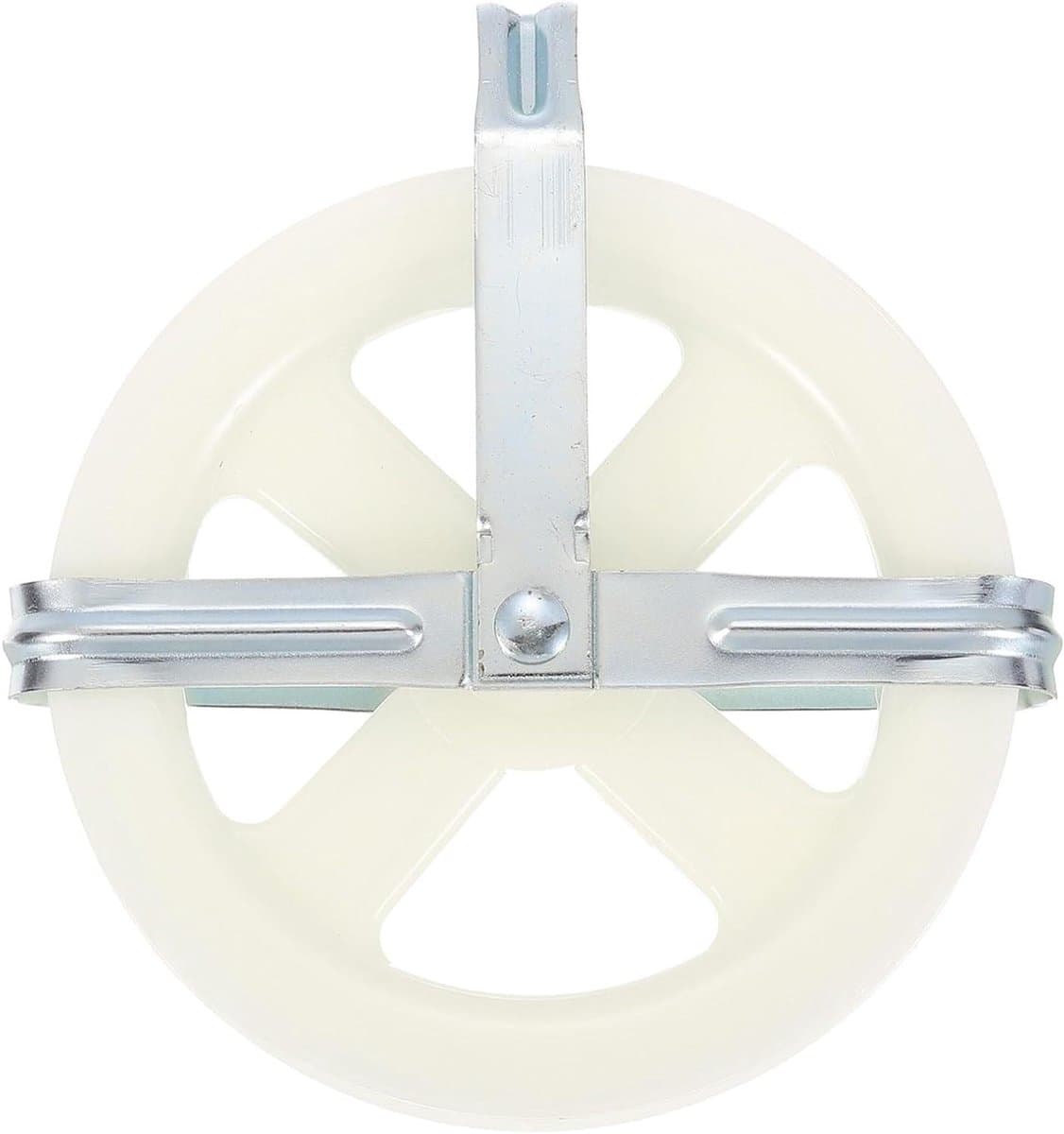 Kledinglijn Rol - Waslijn Wiel - Buiten Drogen - Roestvrij Weerbestendig - 5 inch Diameter - Wit — afbeelding 1