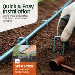 Grondanker - Verzinkt Staal - 150 mm Lang, 25 mm Breed, Ø 3 mm - Set van 100 Stuks met 16 Sluitringen - Voor Tuin en Camping — thumbnail 3