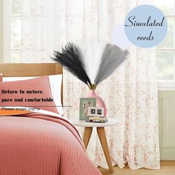 30 stuks 55 cm, pampasgras, kunstdroogbloemen, pampasgras, decoratie, woonkamer, gedroogde bloemen, wollig, boho voor het decoreren van slaapkamer, woonkamer, bruiloft (driekleurig B) — thumbnail 4