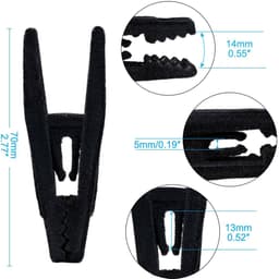 20 stuks- Wasknijpers-wasknijpers kunststof -wasknijpers groot-wasknijpers plastic -Badlaken Knijpers -Strandlaken Knijpers-Handdoek Knijpers-Voor dagelijks wasgoed, strandhanddoek, badhanddoek--Winddicht- Anti Slip-Zwart-Flock — thumbnail 2