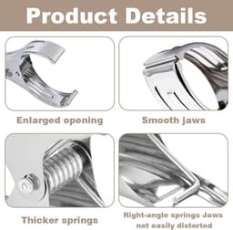 Wasknijpers Sterk - Metalen Klemmen - Kleding Ophangen - Roestvrij Staal - 6 Stuks - Zilver — thumbnail 3