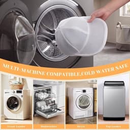Set van 2 witte pettenwassers met stevig frame en afneembaar wasnetje, afmeting 35×23×13 cm, speciaal voor pettenwassen in de wasmachine — thumbnail 2