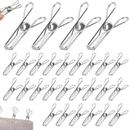 70 Stuks RVS Wasknijpers voor Kledingrekken, Winddichte en Duurzame Kledingknijpers voor Sokken en Handdoeken — thumbnail 1