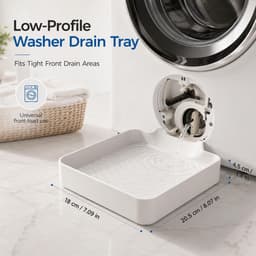 Afvoerbak voor wasmachine - Wasmachine lekbak - 3D-geprinte waterdichte bak - Lekbak wasmachine - Wateropvang - Afvoer - 18cm — thumbnail 4