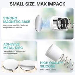2 Stuks Deurstopper voor wasmachine - Magnetische deurstopper - Goede Ventilatie - Geschikt voor de meeste wasmachines - Geschikt voor de meeste wasmachines - 10cm - grijs — thumbnail 4