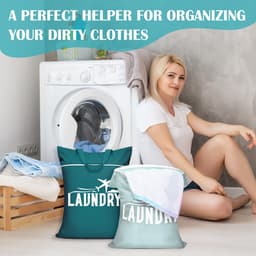 Dailygoods - 2 Stuks Grote Waterdichte Reiswaszakken voor Vuile Kleding — thumbnail 4