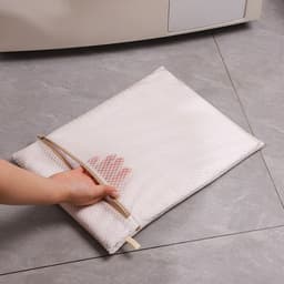 Waszakken – 2 stuks– L-40*50cm – Waszakken van mesh – Beschermzak – Wasbeschermzak – Beschermzakken voor kleding – Herbruikbaar – Vormbehoudende bescherming – Geschikt voor fijne was, lingerie, nachtkleding, sokken, enz. — thumbnail 4
