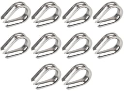 Dailygoods- Staalkabel M10 - Roestvrij Staal 304 - Bevestigingsring - Kabelhuls - Slijtagebescherming - Geschikt voor Draadkabels — thumbnail 1